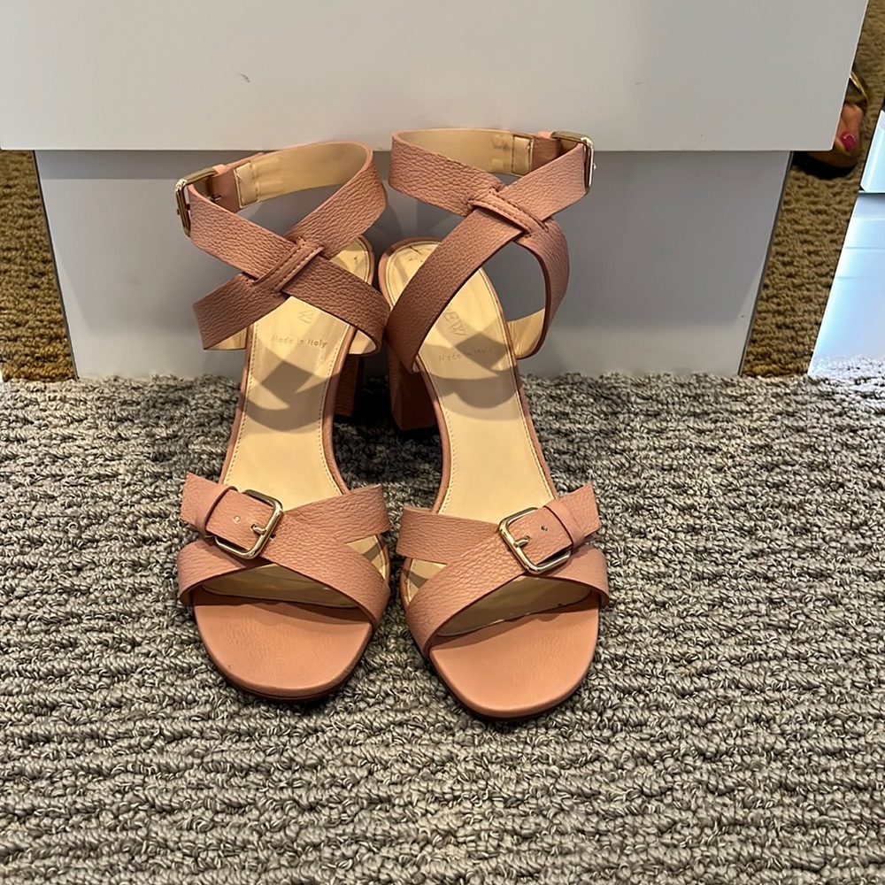 J. Crew Pink Sandal Heels SZ 9.5